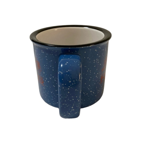 M Ware Portland OR Oregon Blue White Red Black Coffee Tea Mug Roses - Picture 3 of 8